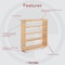 Rev-A-Shelf Maple Wood; Steel, Natural Maple, 6.5 in W, 25.5 in H, 22.5 in D 448-BC-6C - alternate 4